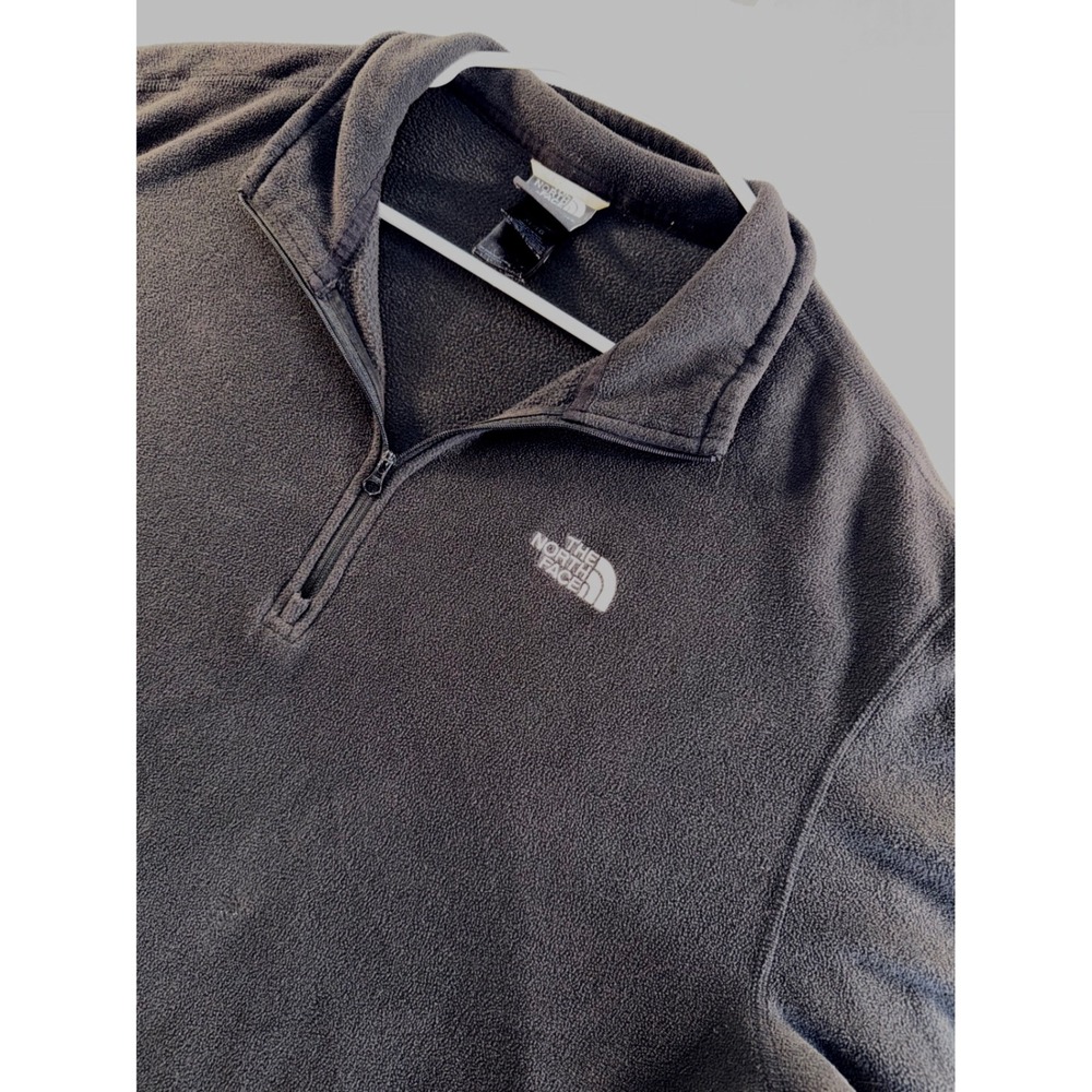 The North Face Mens XL Black TKA 100 Quarter Zip Fleece Pullover TCF3 TMF3 TWF3